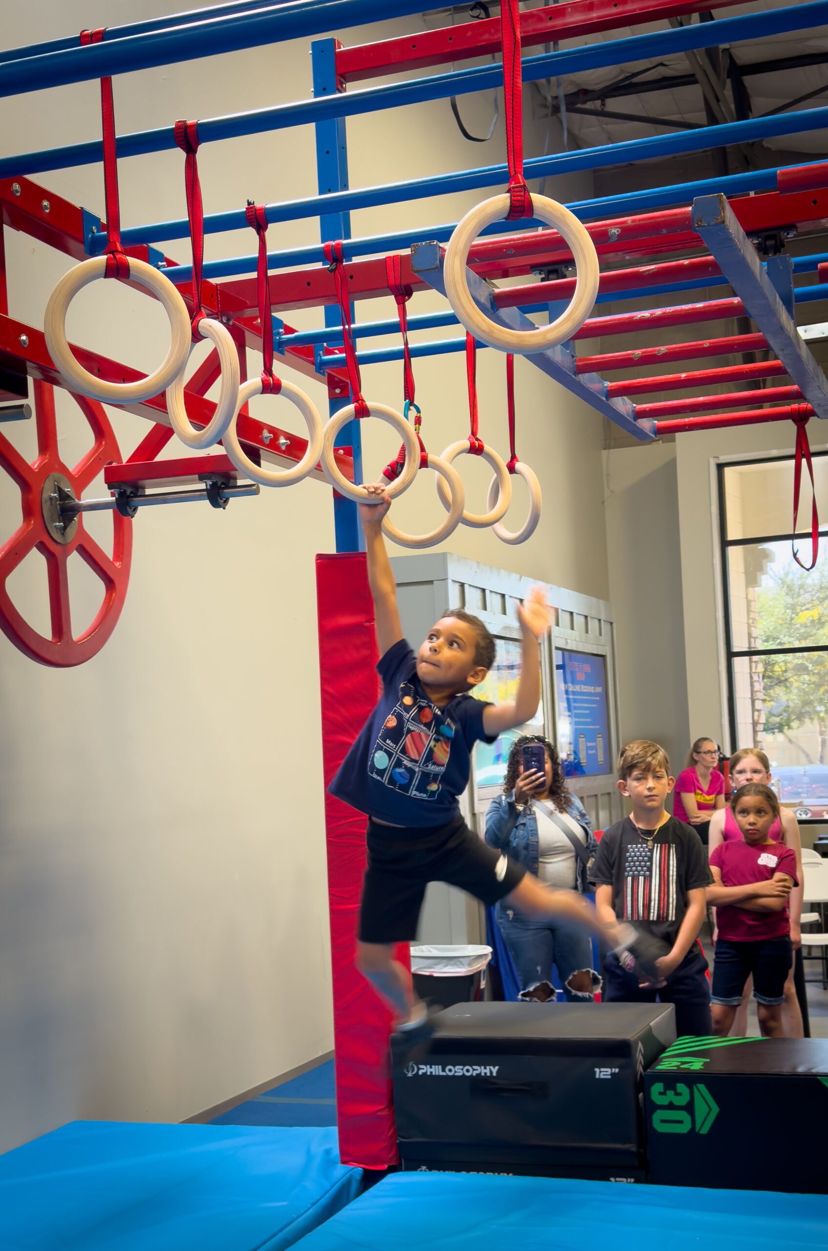 Kids enjoying a Ninja class at Conquer Ninja Gyms